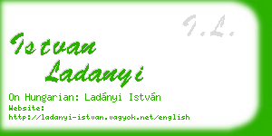 istvan ladanyi business card